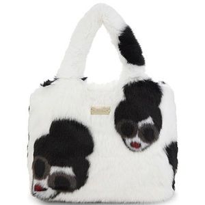 Alice & Olivia by Stacey Bendet Fur logo purse New